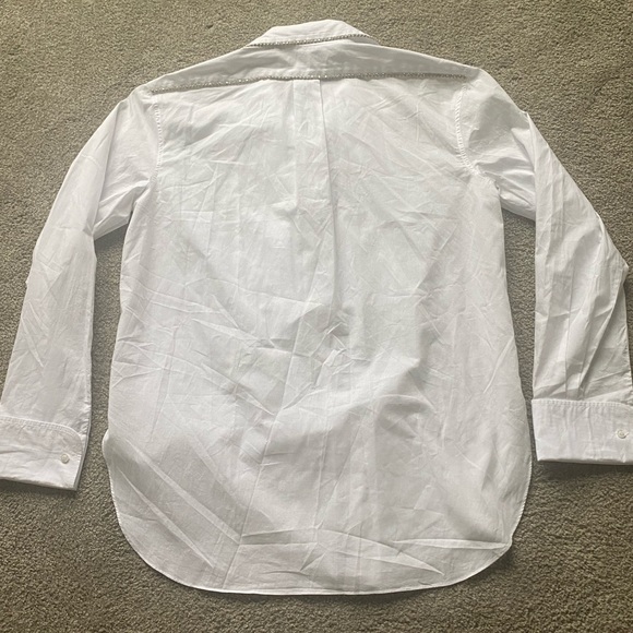 Area NYC Long Sleeve Button Up Pleated Crystal Shirt - Picture 9 of 11